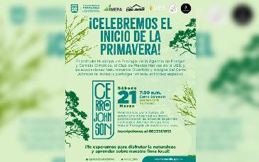 Invitan a senderismo por el Día del Árbol en el Cerro Johnson