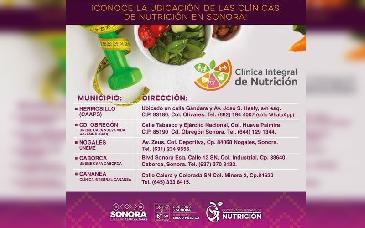 Promueve Gobierno de Sonora alimentación saludable y clínicas gratuitas de nutrición
