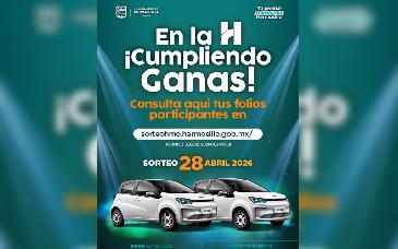 Gobierno de Hermosillo invita a consultar folios para ganar carros eléctricos en sorteo del predial
