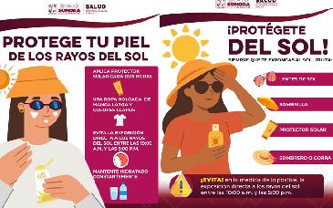 Exhorta Salud Sonora a protegerse del sol y evitar daños por radiación UV